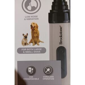 Brookstone USB Pet Nail Grinder LG & Sm Dogs Pre-owned Cordless w Manual 2023